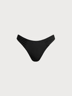 Premium Siyah Kırışık Doğal Bikini Altı - Rahat ve Şık