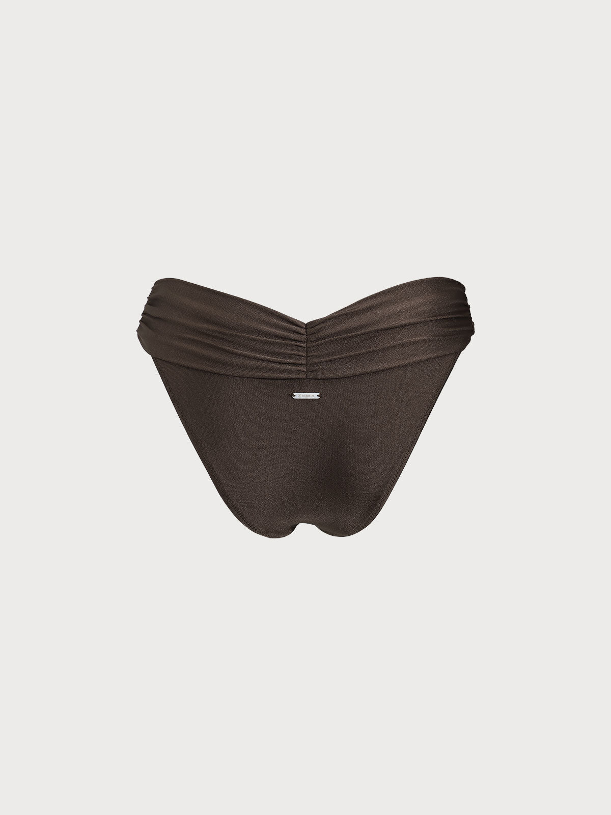 Şık Koyu Kahverengi Fırfırlı Bikini Altı - Yaz Modası