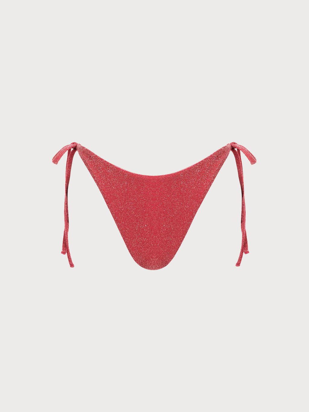 Şık Kırmızı Lurex Bağcıklı Bikini Altı - Yaz Modası