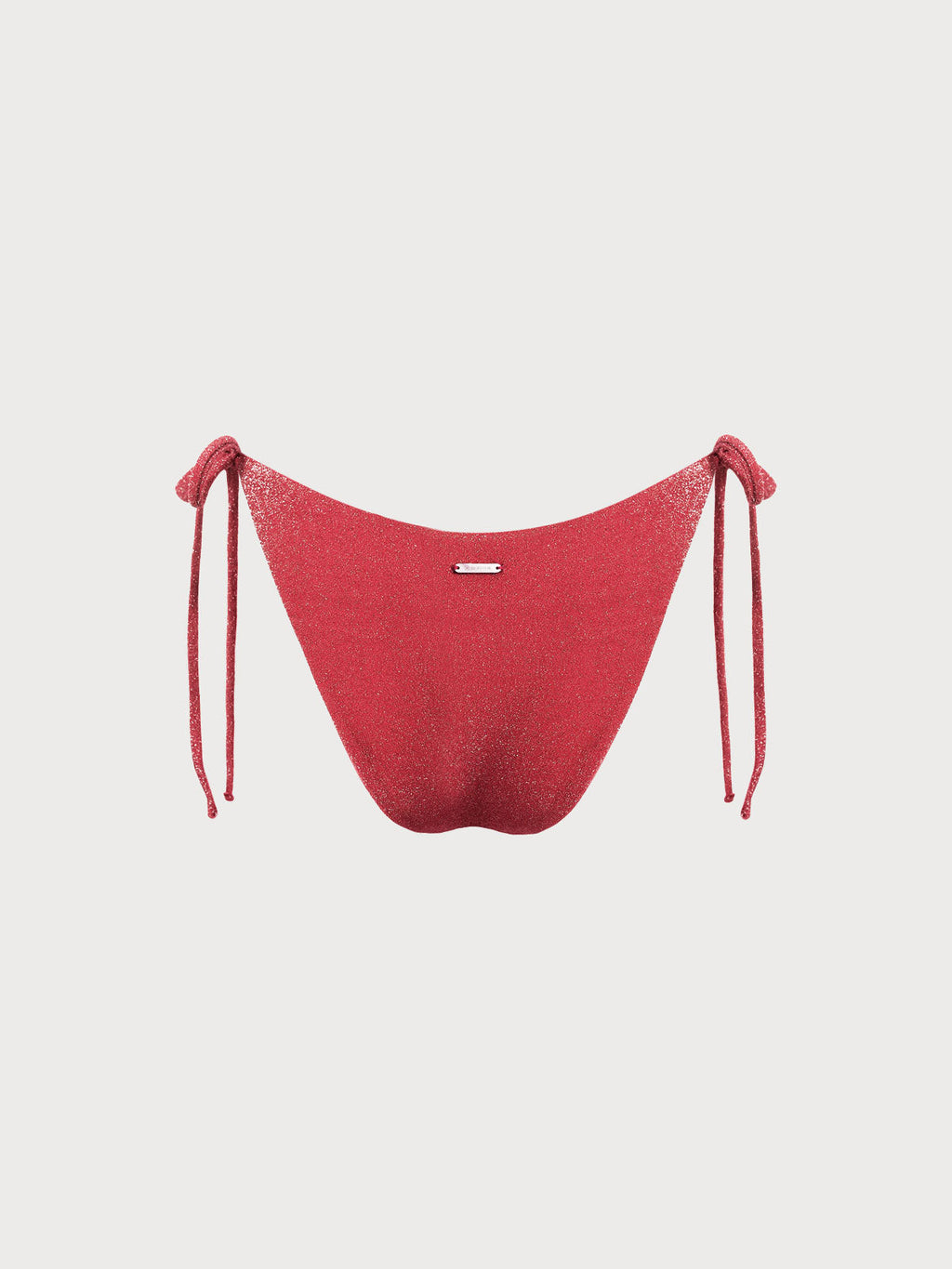 Şık Kırmızı Lurex Bağcıklı Bikini Altı - Yaz Modası
