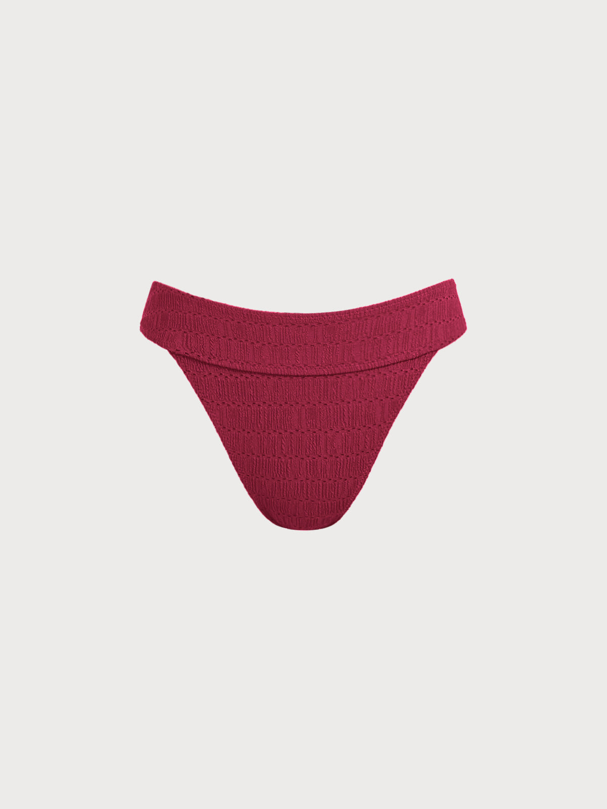 Şık Kırmızı Doku Geniş Bel Bikini Altı - Rahat ve Modern