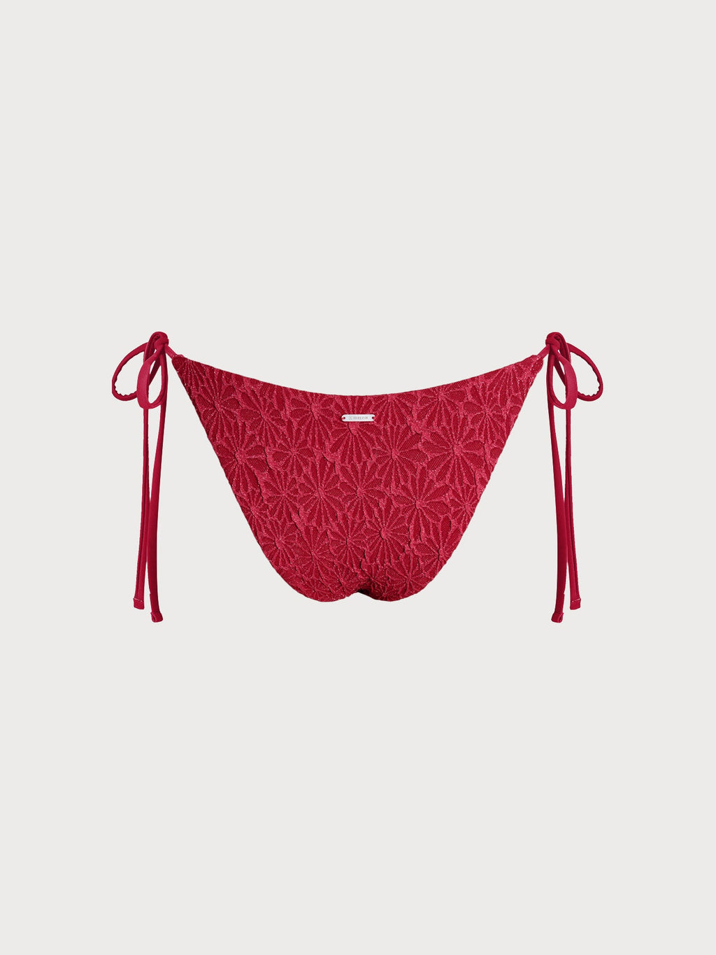 Şarap Renkli Dokulu Kravatlı Bikini Altı - Şıklığın Adresi