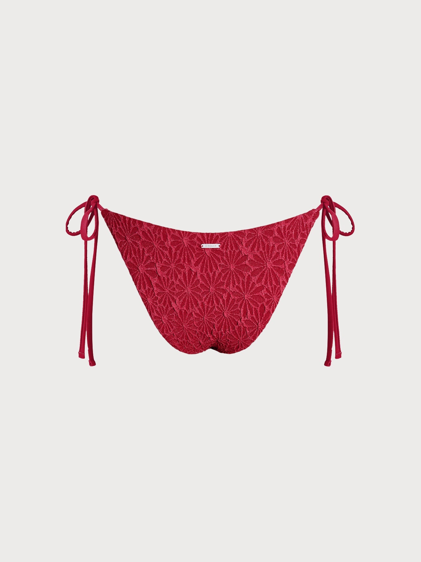 Şarap Renkli Dokulu Kravatlı Bikini Altı - Şıklığın Adresi