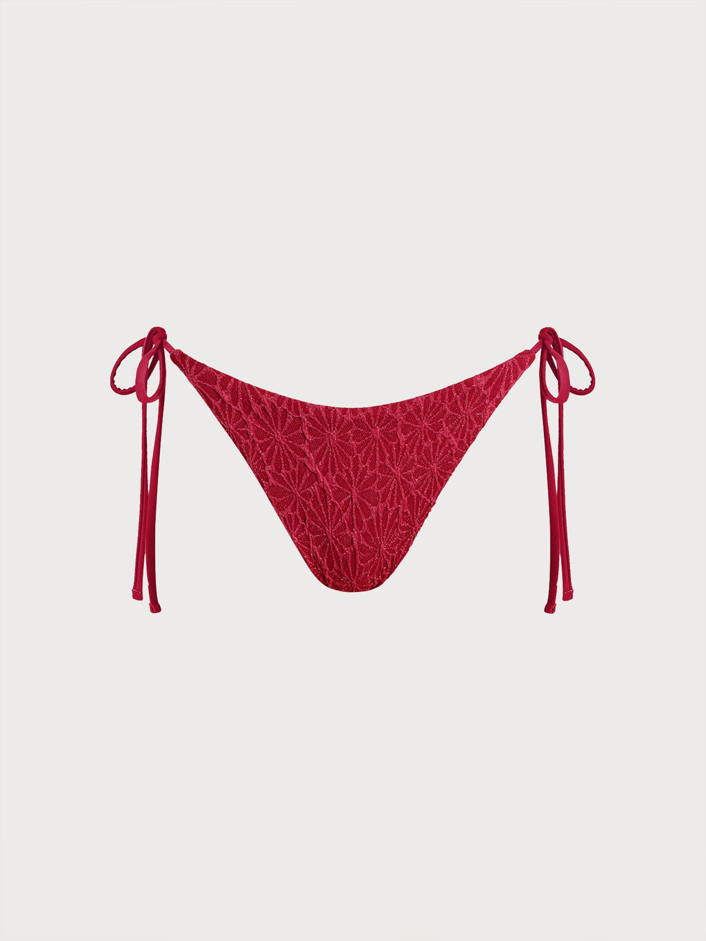Şarap Renkli Dokulu Kravatlı Bikini Altı - Şıklığın Adresi