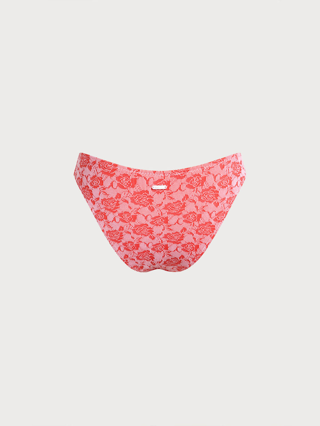 Şık Kırmızı Gül Desenli Bikini Altı - Yaz Modası