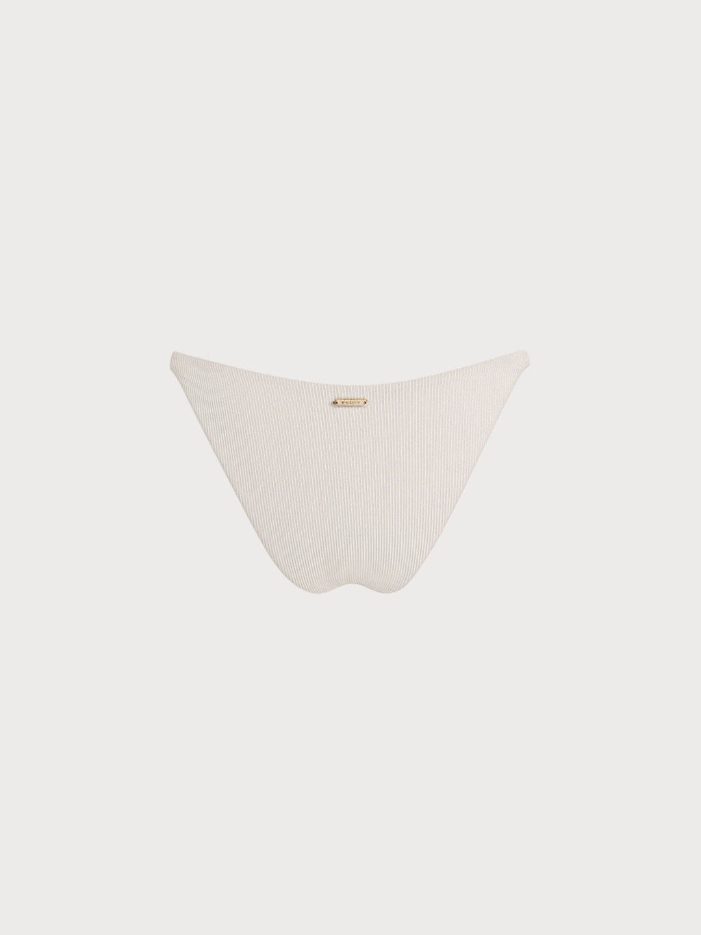 Off White Altın Detaylı Şık Bikini Altı