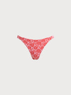 Premium Kırmızı Gül Desenli Esnek Bikini Altı