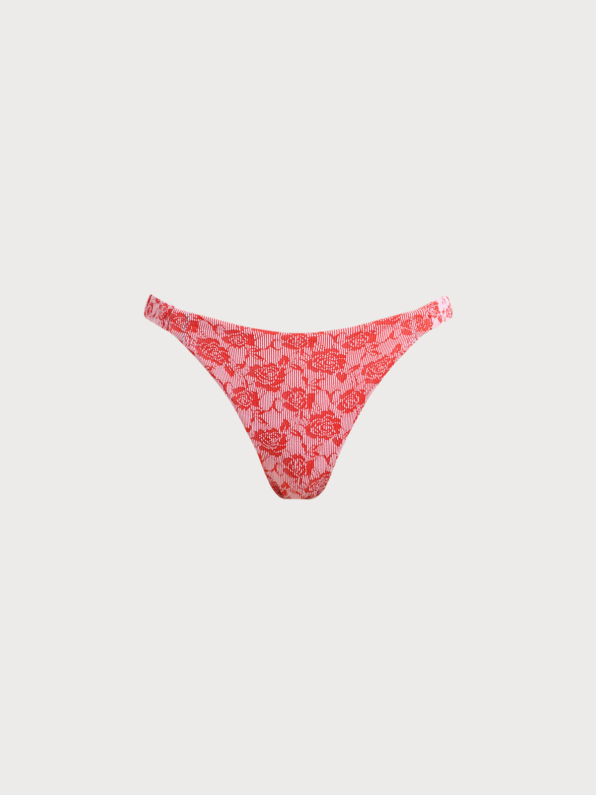 Premium Kırmızı Gül Desenli Esnek Bikini Altı