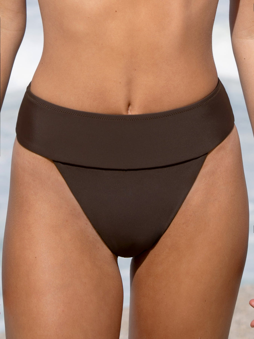 Premium Koyu Kahve Geniş Bel Bikini Altı - ECONYL®