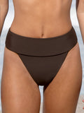 Premium Koyu Kahve Geniş Bel Bikini Altı - ECONYL®