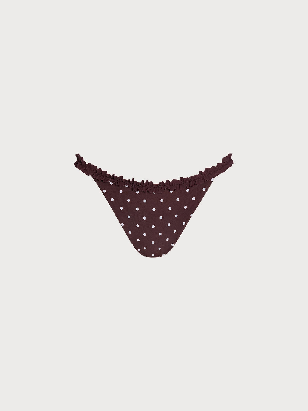 Desenli Kahverengi Volanlı Bikini Altı - Şık Yaz Modası