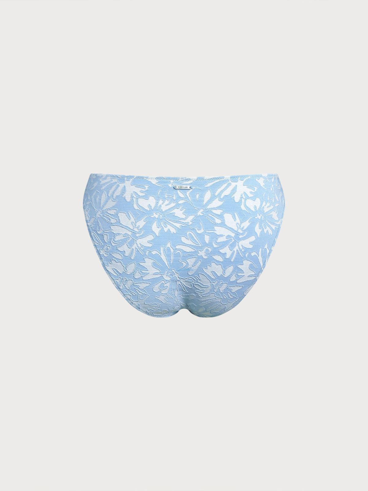 Premium Açık Mavi Dokulu Tam Kapama Bikini Altı