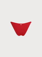 Şık Kırmızı Altın Aksesuar Bikini Altı - Yaz Modası
