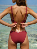 Tam Kapama Kırmızı Şarap Renk Bikini Altı - Şıklık ve Konfor