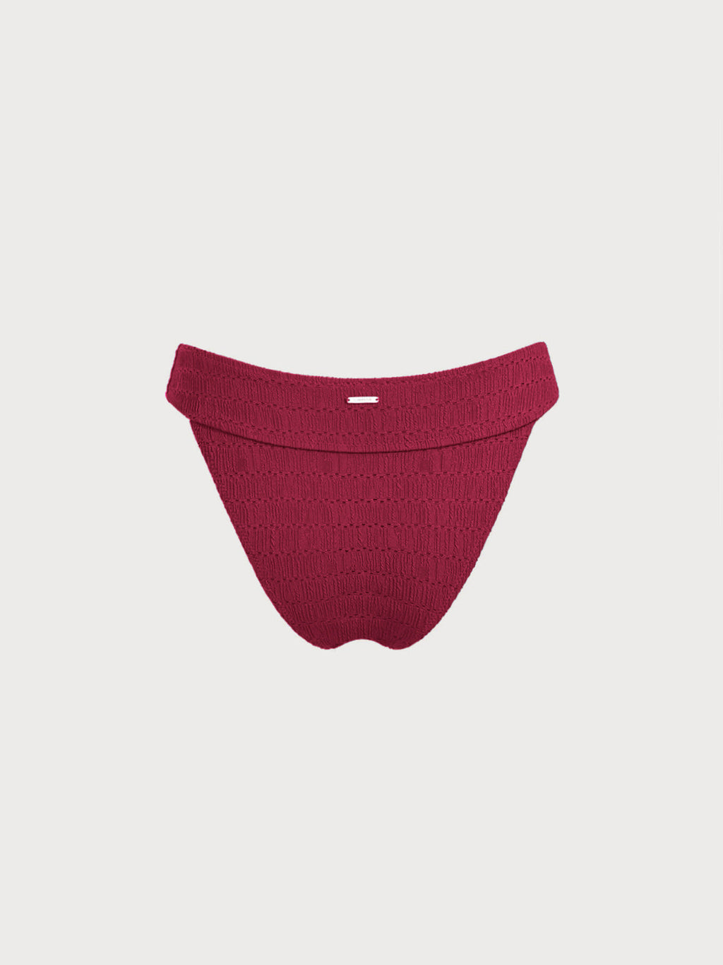 Şık Kırmızı Doku Geniş Bel Bikini Altı - Rahat ve Modern