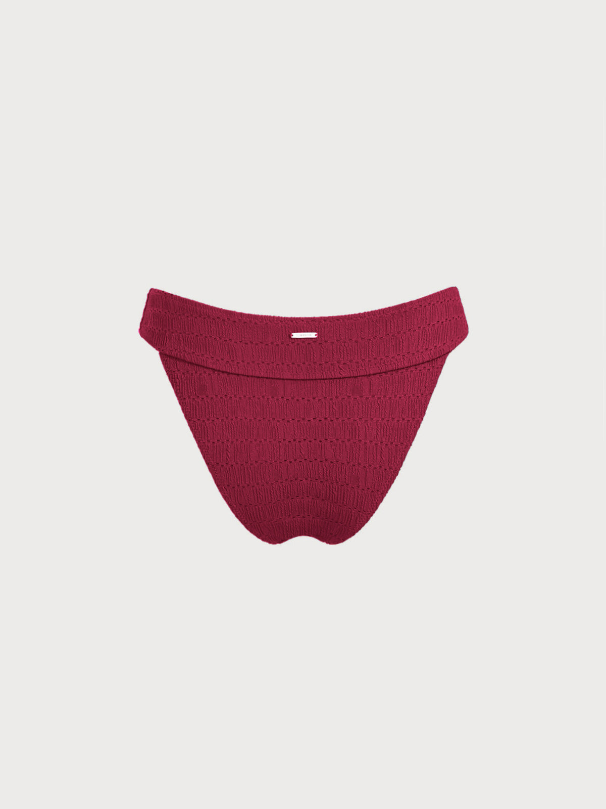 Şık Kırmızı Doku Geniş Bel Bikini Altı - Rahat ve Modern
