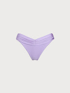 Şık Mor Fırfırlı Bikini Altı - Yaz Plaj Modası