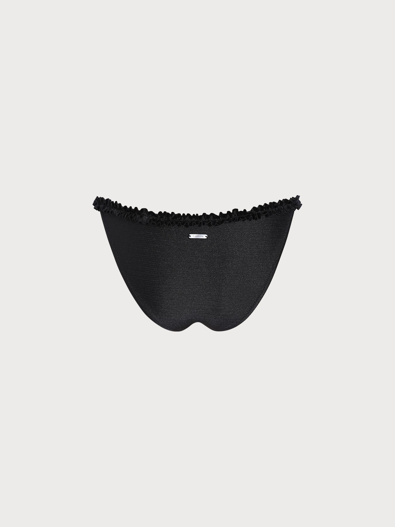 Şık Siyah Volanlı Bikini Altı - Yaz Plaj Modası