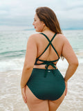 Koyu Yeşil V Yaka Büyük Beden Bikini Altı - Şık ve Rahat