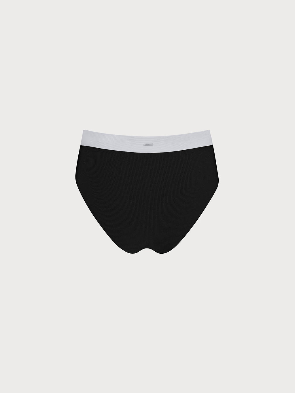 Yüksek Bel Siyah Kontrast Büyük Beden Bikini Altı