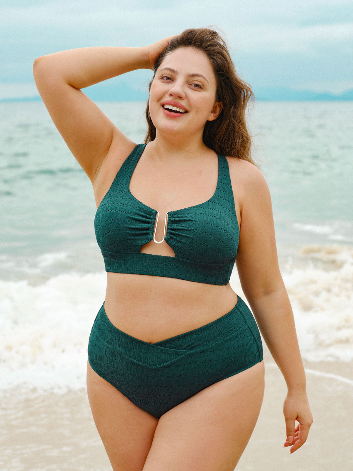 Koyu Yeşil V Yaka Büyük Beden Bikini Altı - Şık ve Rahat