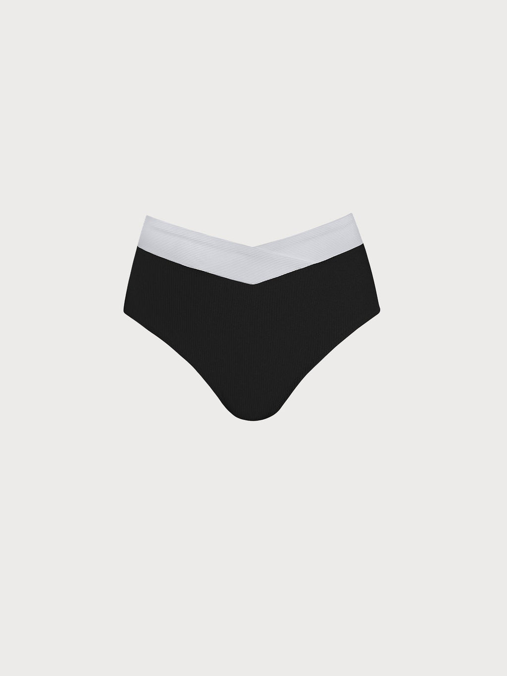 Yüksek Bel Siyah Kontrast Büyük Beden Bikini Altı