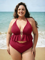Şık Kırmızı V Kesim Büyük Beden Bikini Altı - Rahat ve Modern