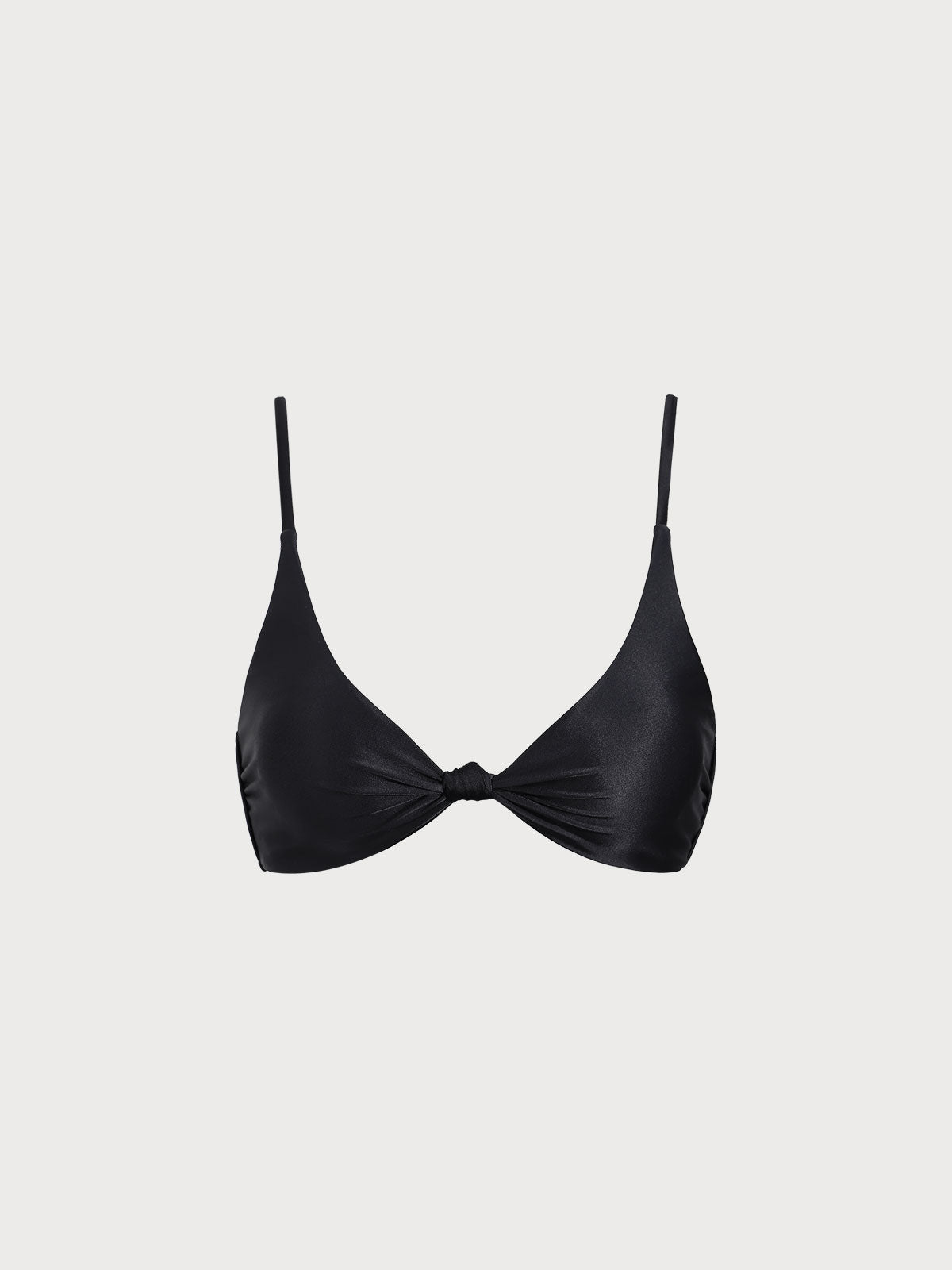ECONYL® Siyah Düğüm Bikini Üstü - Şık ve Sürdürülebilir