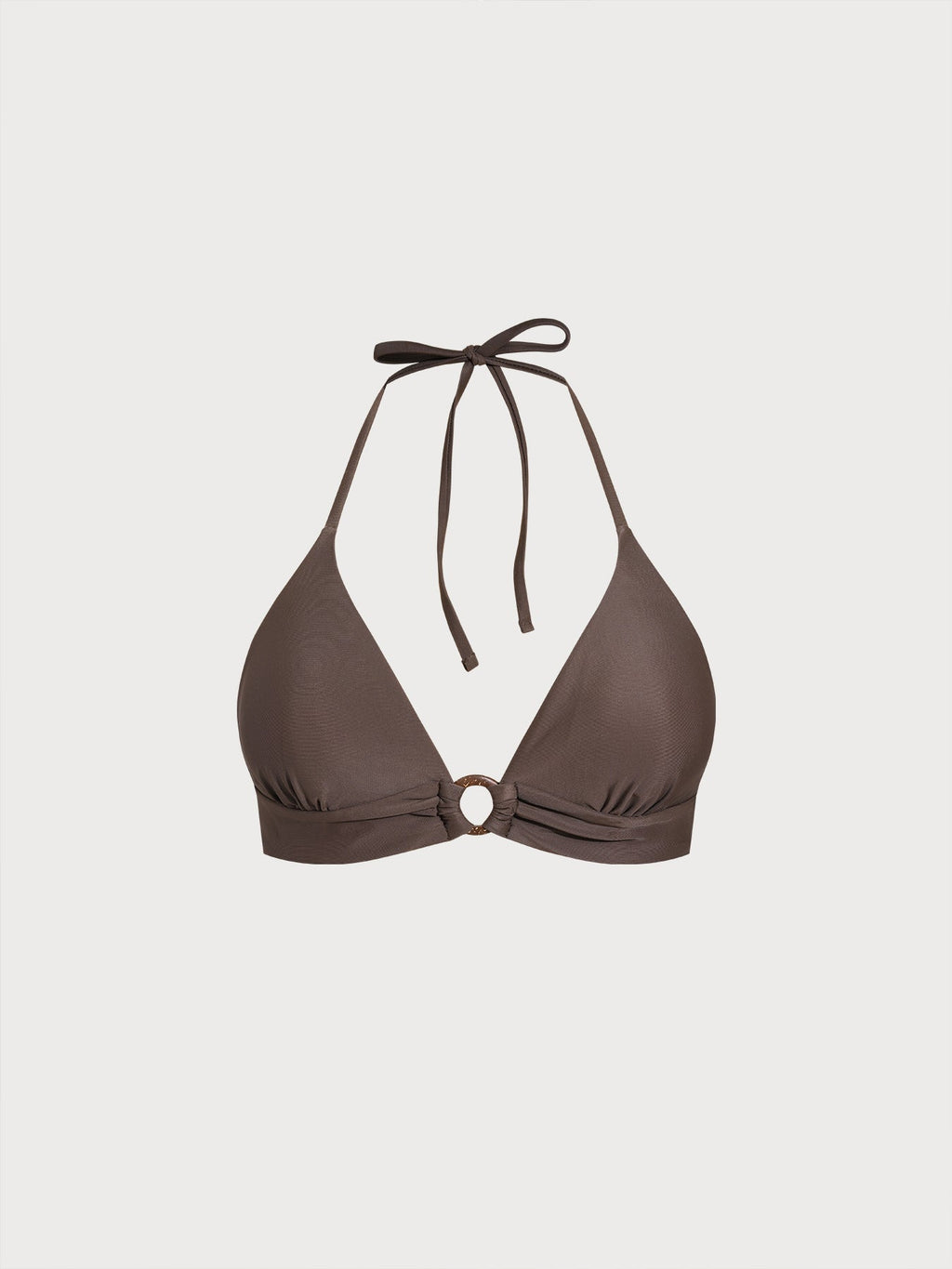 Premium Koyu Kahve O-Halka Bikini Üstü - ECONYL®