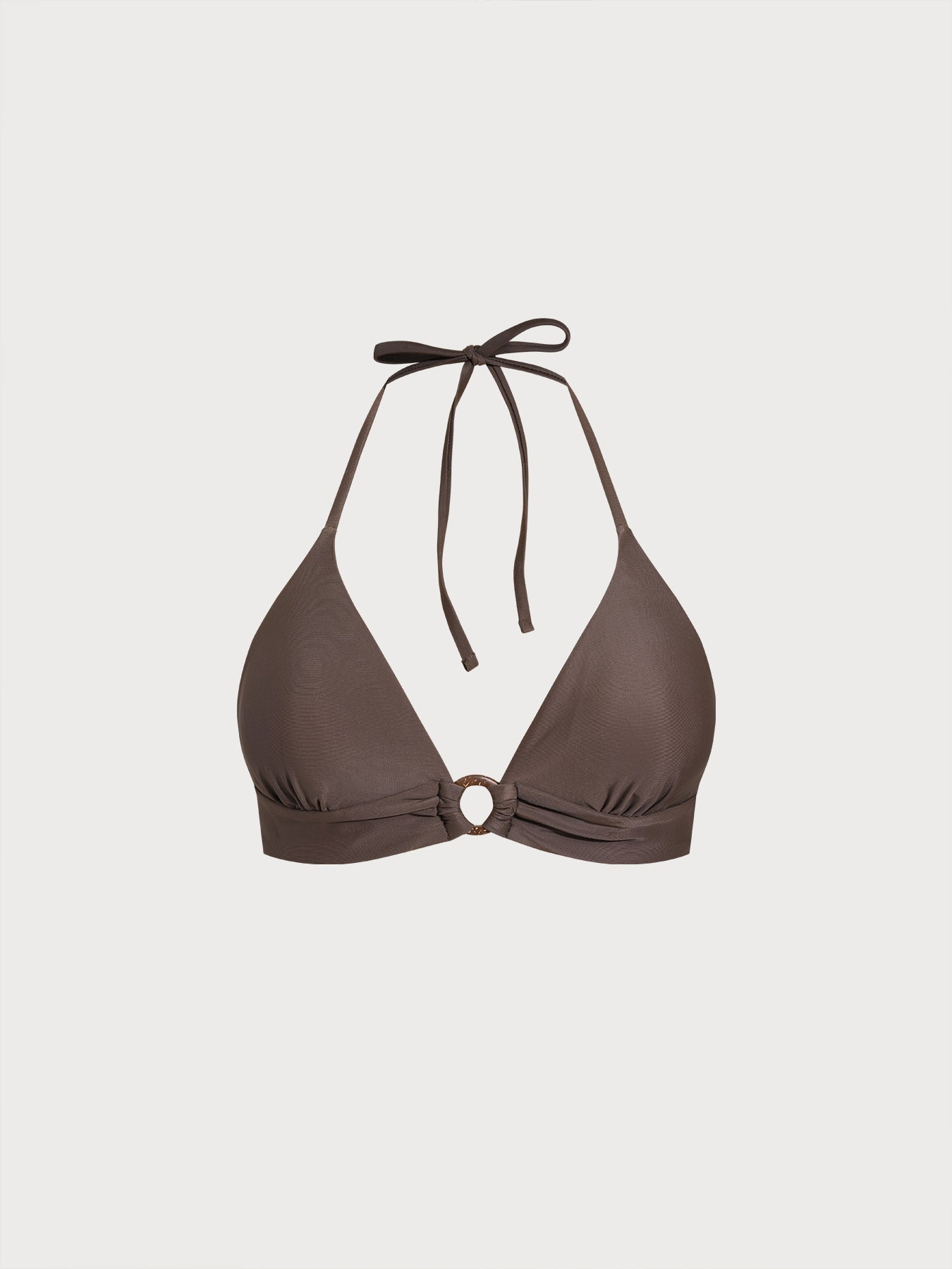 Premium Koyu Kahve O-Halka Bikini Üstü - ECONYL®