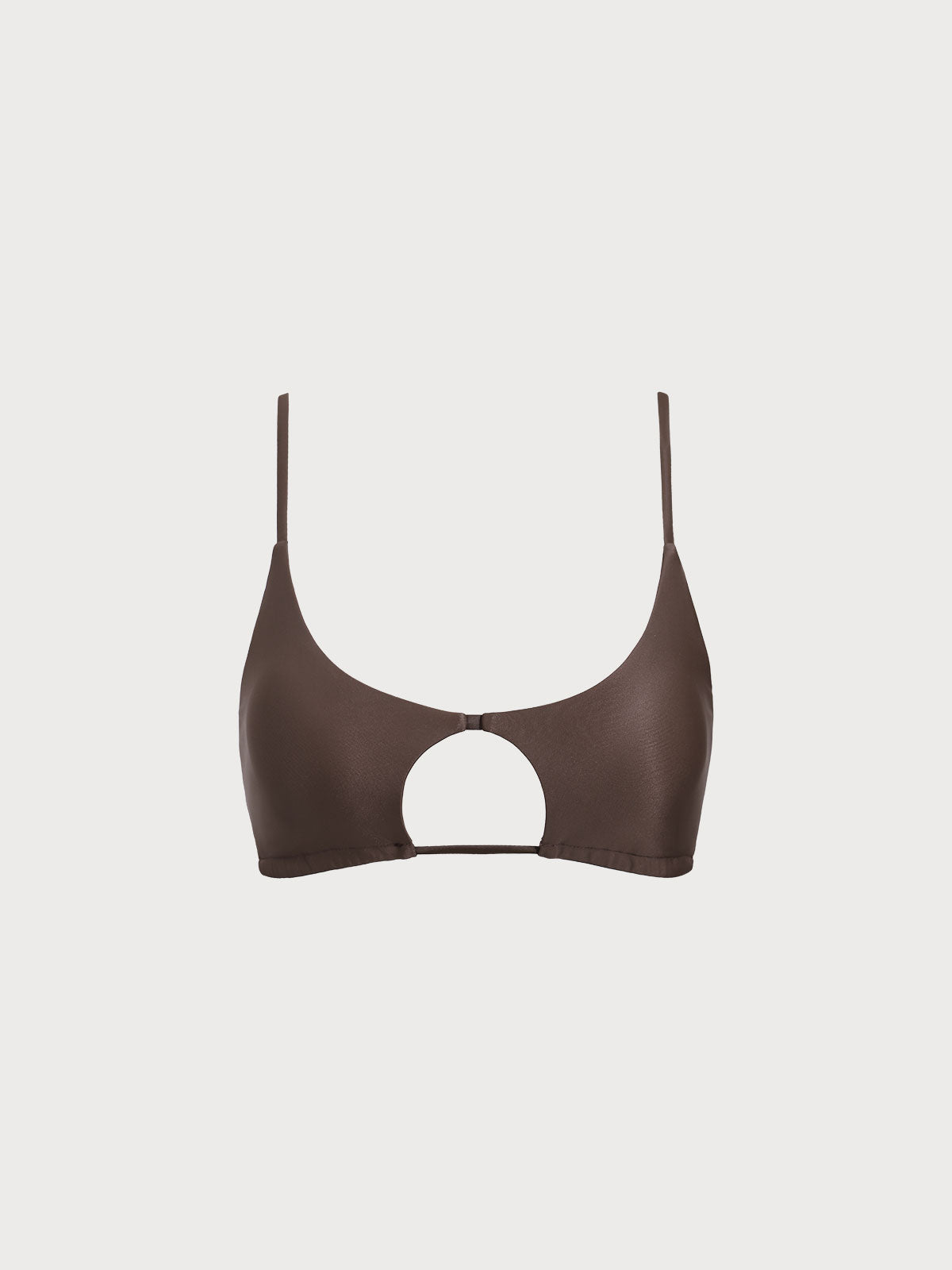 ECONYL® Premium Koyu Kahverengi Bikini Üstü - Şık ve Sürdürülebilir
