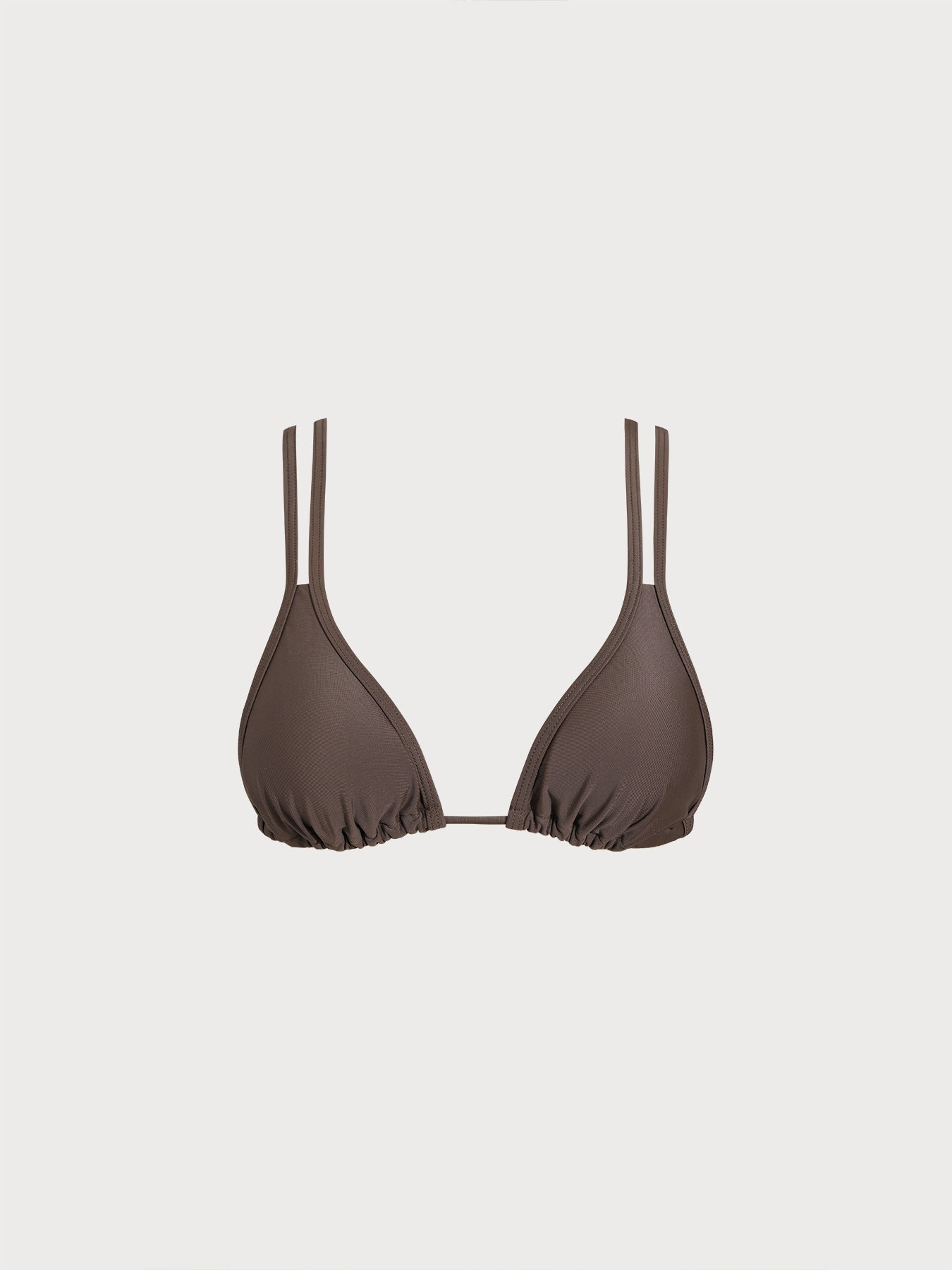 Premium ECONYL® Koyu Kahverengi Bikini Üstü - Şık ve Sürdürülebilir