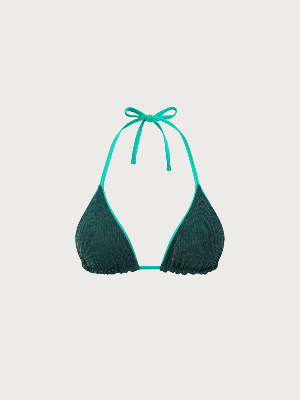 Yeşil Işıltılı Üçgen Bikini Üstü - Şık ve Rahat