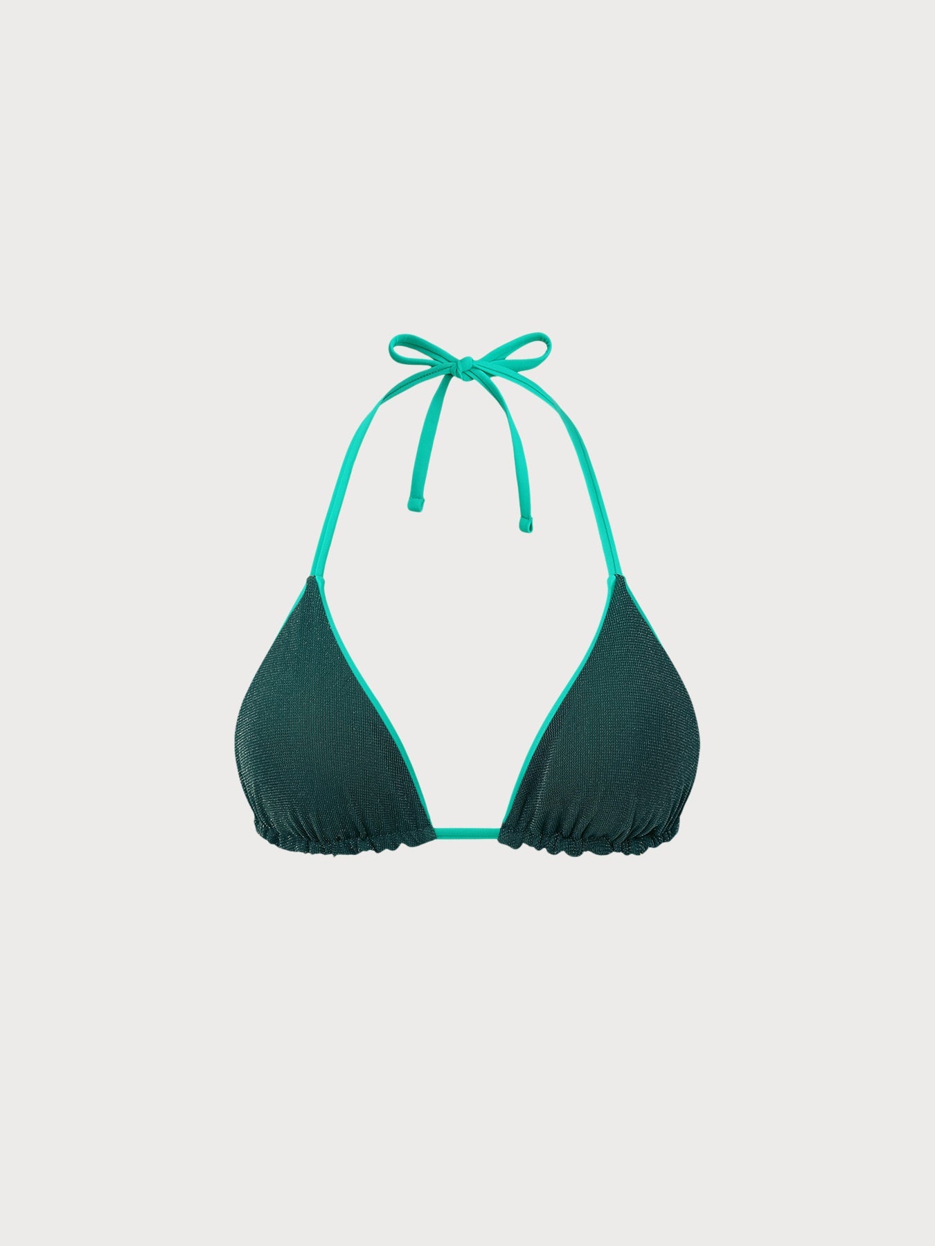 Yeşil Işıltılı Üçgen Bikini Üstü - Şık ve Rahat