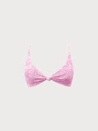 Kadın Pembe Çiçekli Bikini Üstü - Şık ve Rahat Yaz Modası