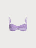 Mor Destekli İkili Kayışlı Bikini Üstü - Şık ve Rahat