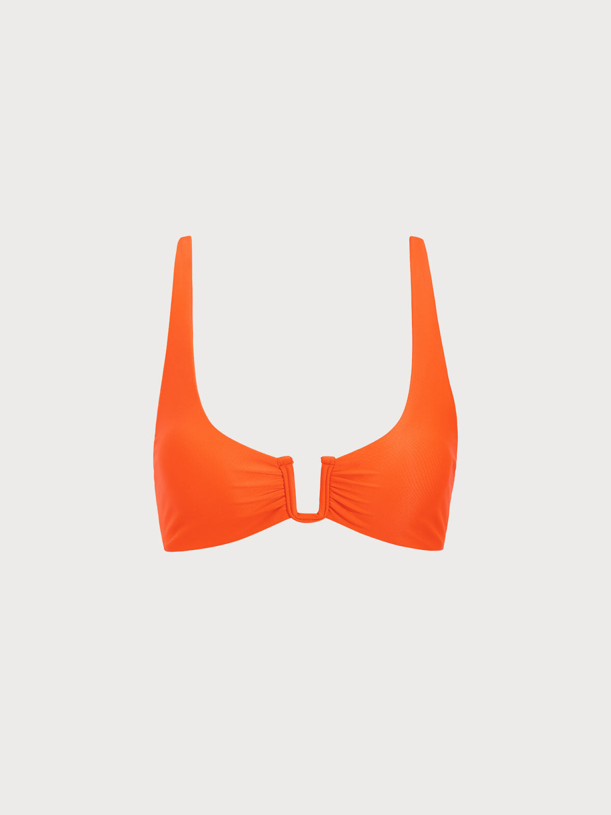 ECONYL® Turuncu U Yaka Bikini Üstü - Şık ve Sürdürülebilir