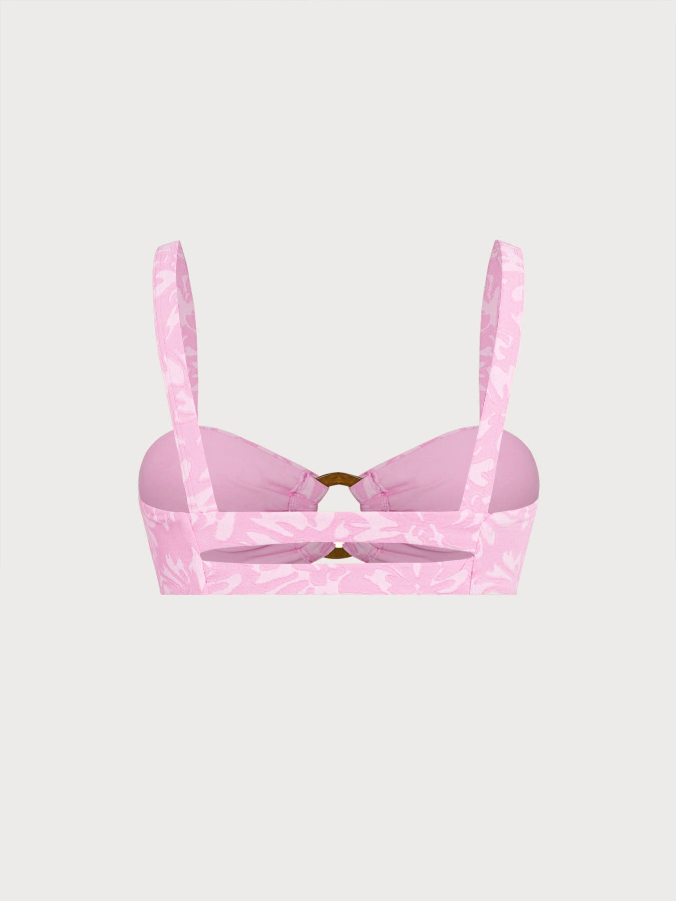Premium Pembe Dokulu O-Halka Bikini Üstü - Şık ve Rahat