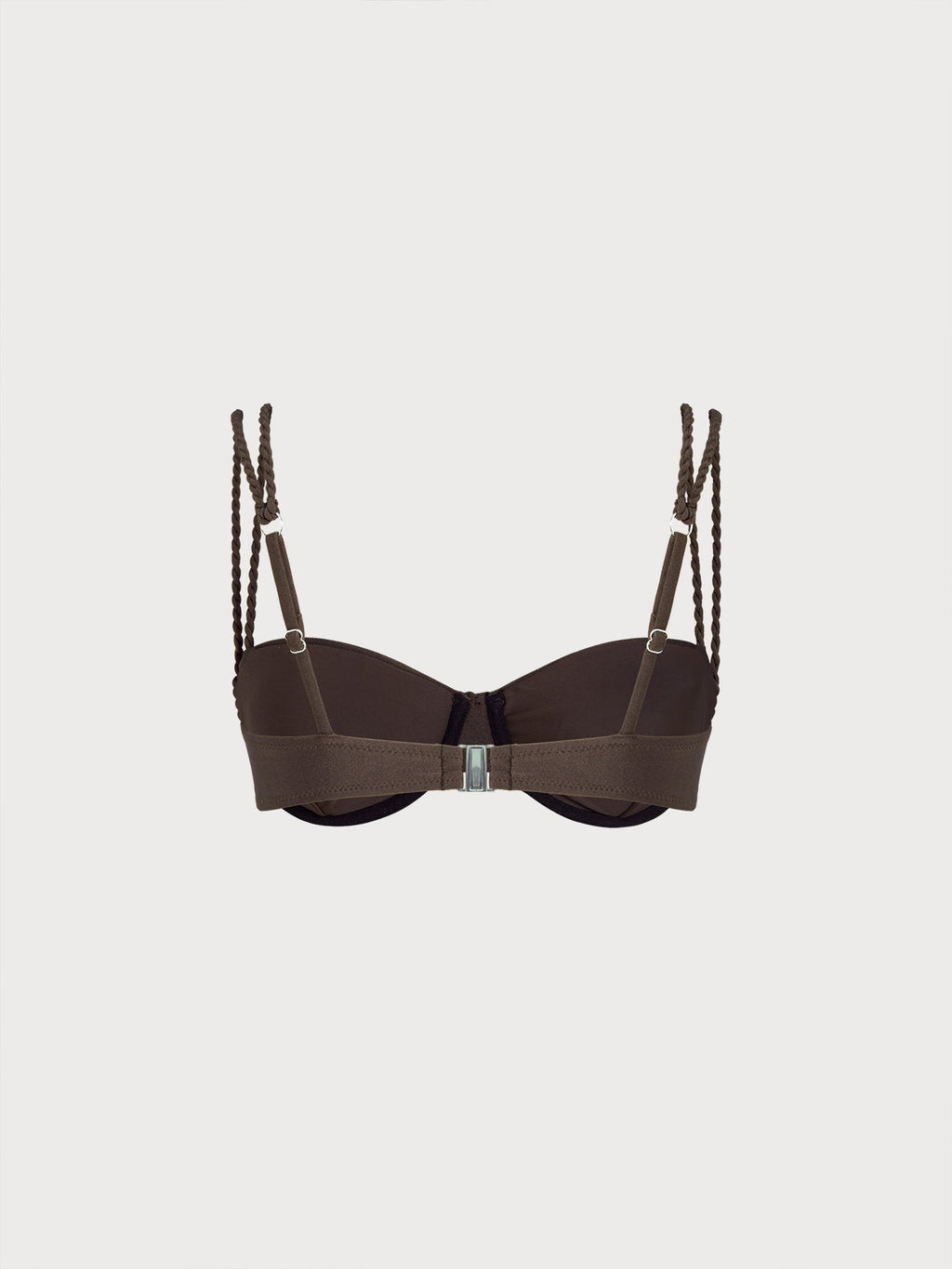 Premium Koyu Kahverengi İki Kayışlı Destekli Bikini Üstü
