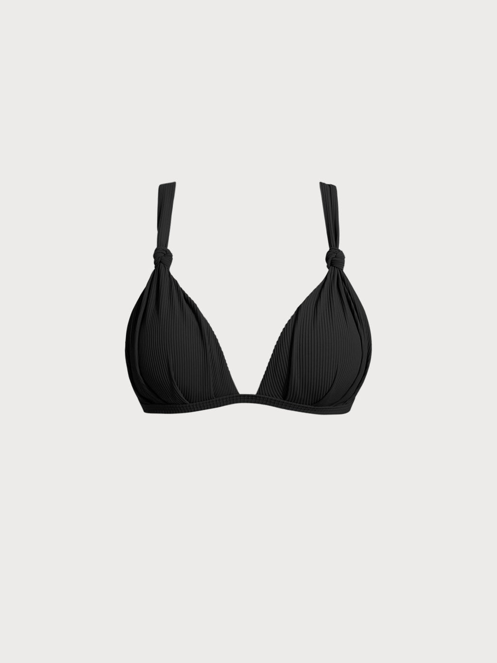 Şık Siyah Büzgülü Bikini Üstü - Konfor ve Stil