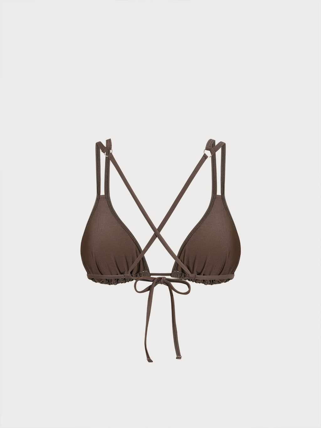 Premium ECONYL® Koyu Kahverengi Bikini Üstü - Şık ve Sürdürülebilir