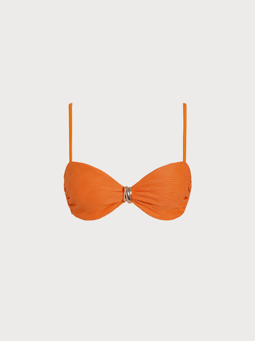 Turuncu Doku O-Halka Bikini Üstü - Şık ve Konforlu