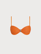 Turuncu Doku O-Halka Bikini Üstü - Şık ve Konforlu