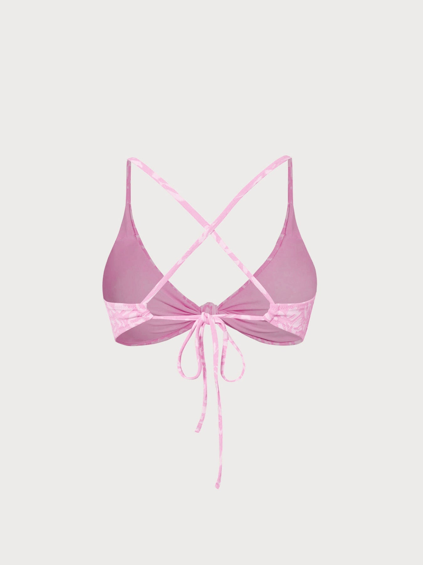 Kadın Pembe Çiçekli Bikini Üstü - Şık ve Rahat Yaz Modası
