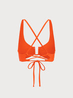 ECONYL® Turuncu U Yaka Bikini Üstü - Şık ve Sürdürülebilir