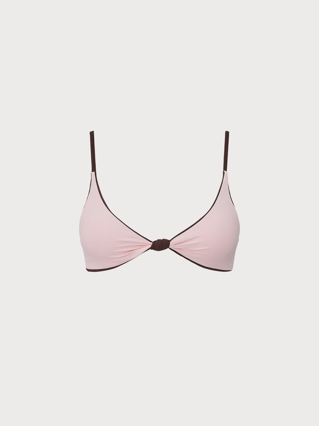 Premium Kahverengi Çapraz Bikini Üstü - Ters Dönüşümlü