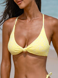 Premium Sarı Dokulu Bikini Üstü - Şıklık ve Konfor