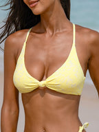 Premium Sarı Dokulu Bikini Üstü - Şıklık ve Konfor
