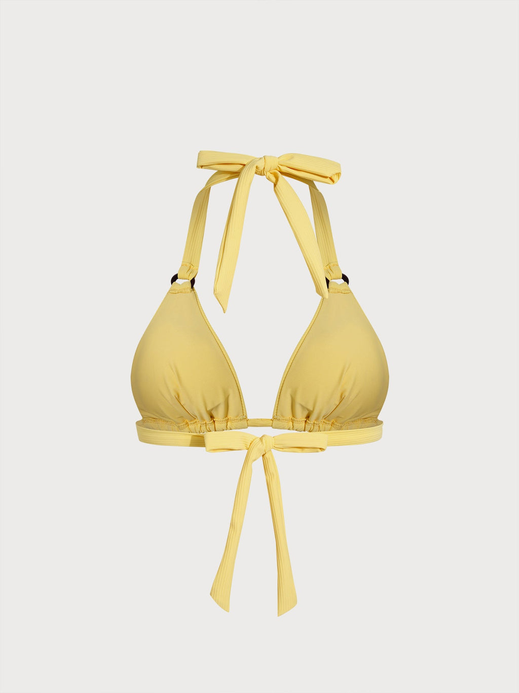 Premium Sarı Kravatlı O-Halka Bikini Üstü