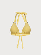 Premium Sarı Kravatlı O-Halka Bikini Üstü
